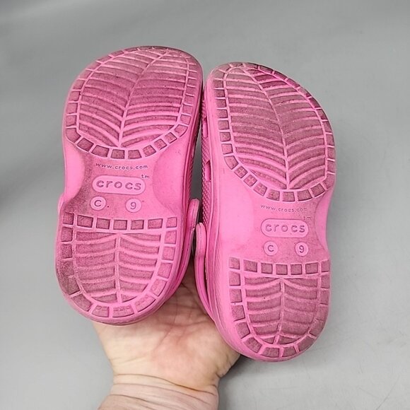 Crocs Coast Clog K Little Girl's Party Pink Sandals 204094-6U9 Size 9 Shoes - Picture 6 of 6